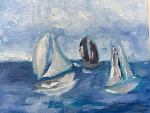 3 Boats Sailing