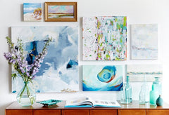 above: Gallery wall by One Kings Lane featuring Atlanta Artist Collective.