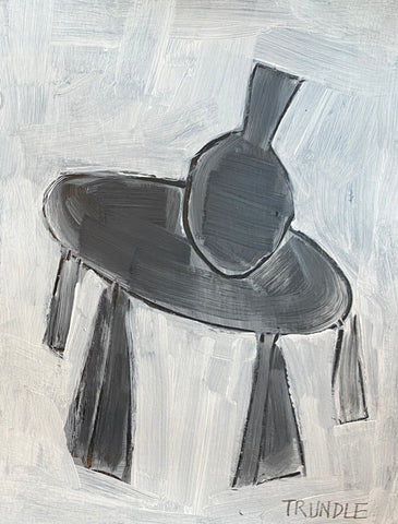 Still Life in Grays / Bottle on Table