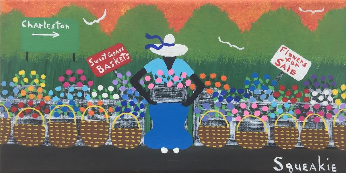 Flower and Basket Lady